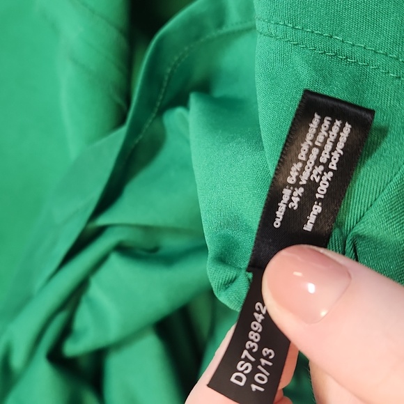 The Limited Kelly Green Fit And Flare Dress, Size 8 - Picture 8 of 8